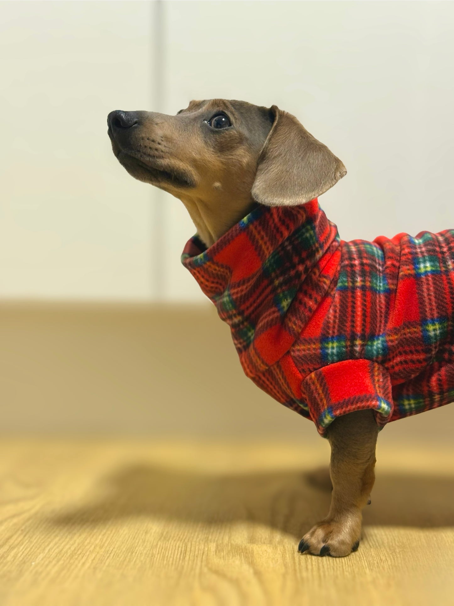 Custom Stretch & Snug Red Tartan Fleece