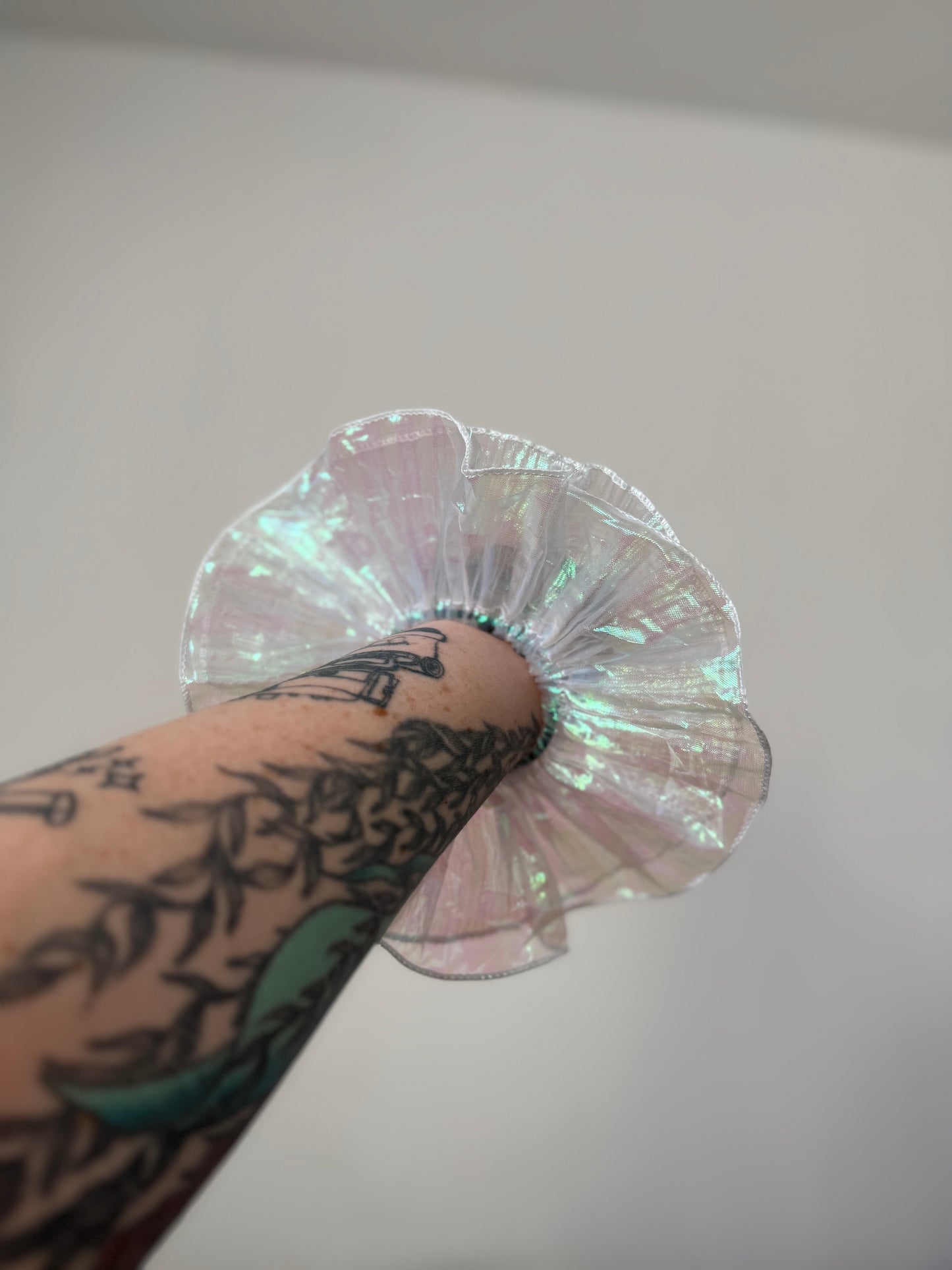 Extra Large Ruffle Scrunchie Iridescent