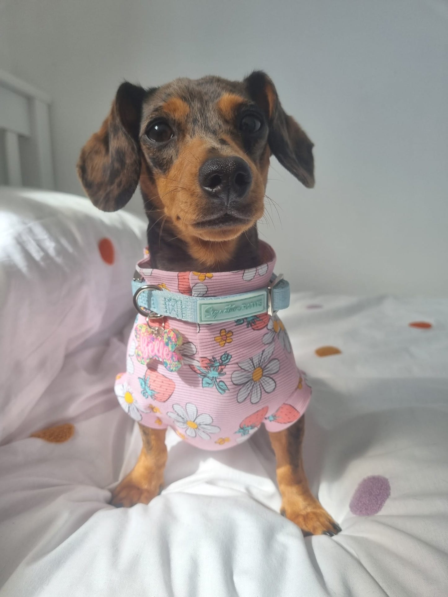 Custom Strawberries & Daisies Jersey Top