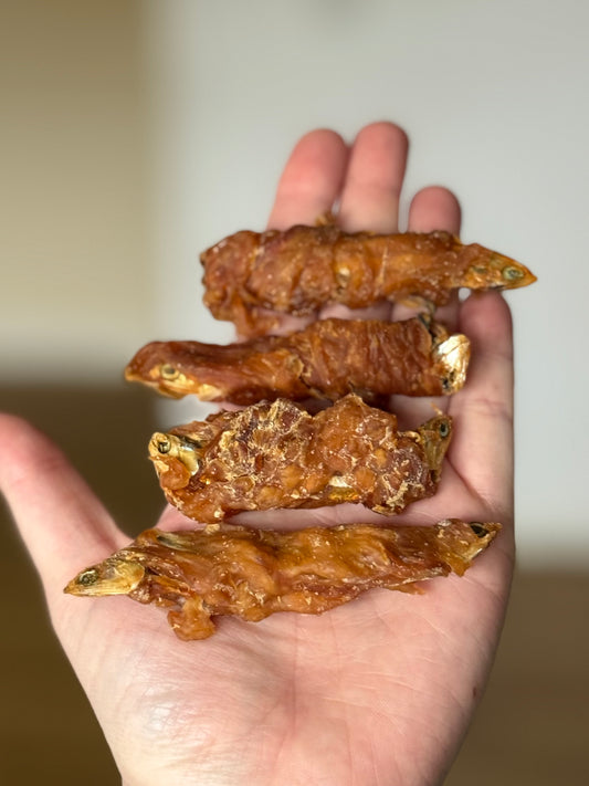 Fish wrapped in Chicken