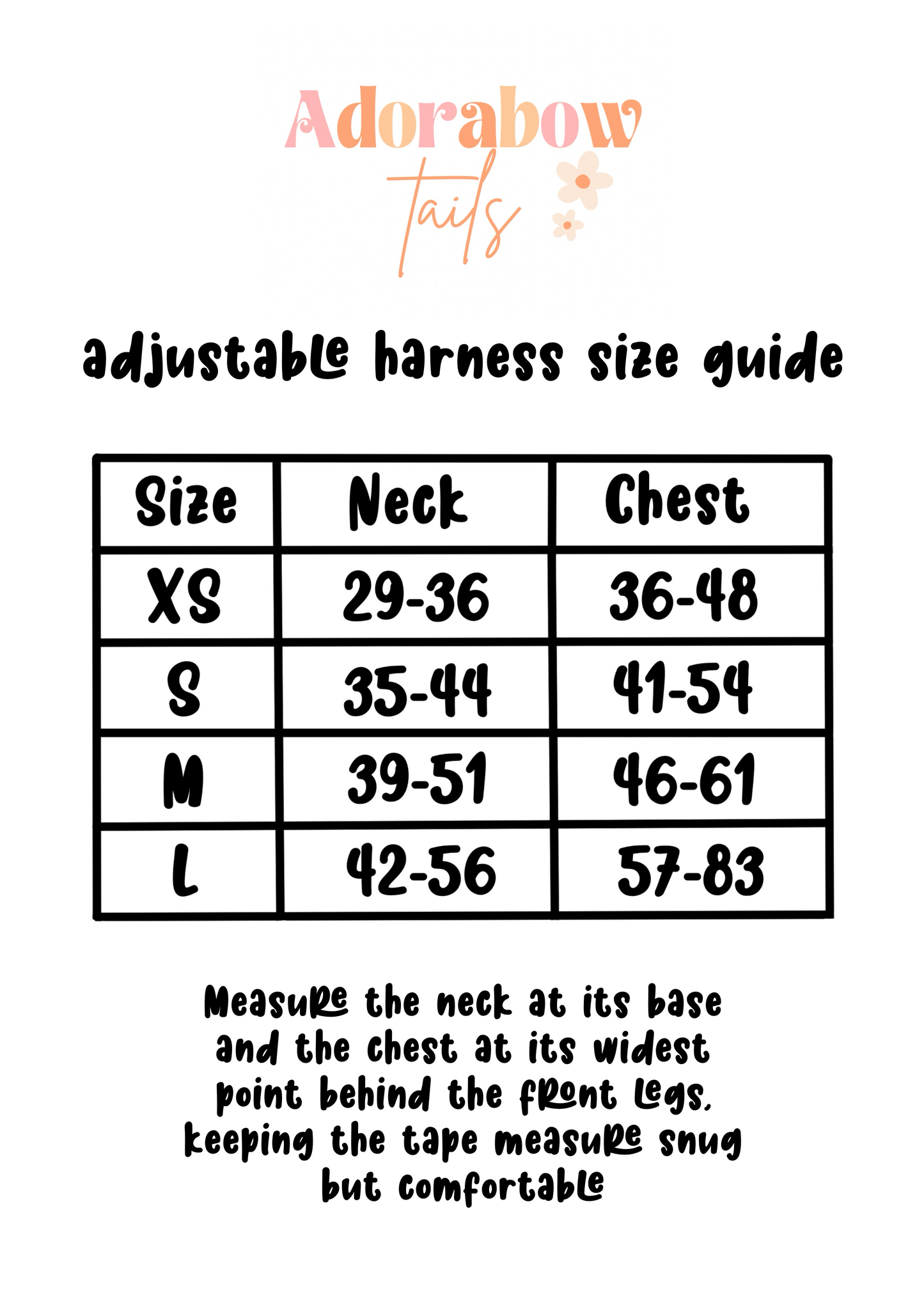 Boops & Blooms Adjustable Harness