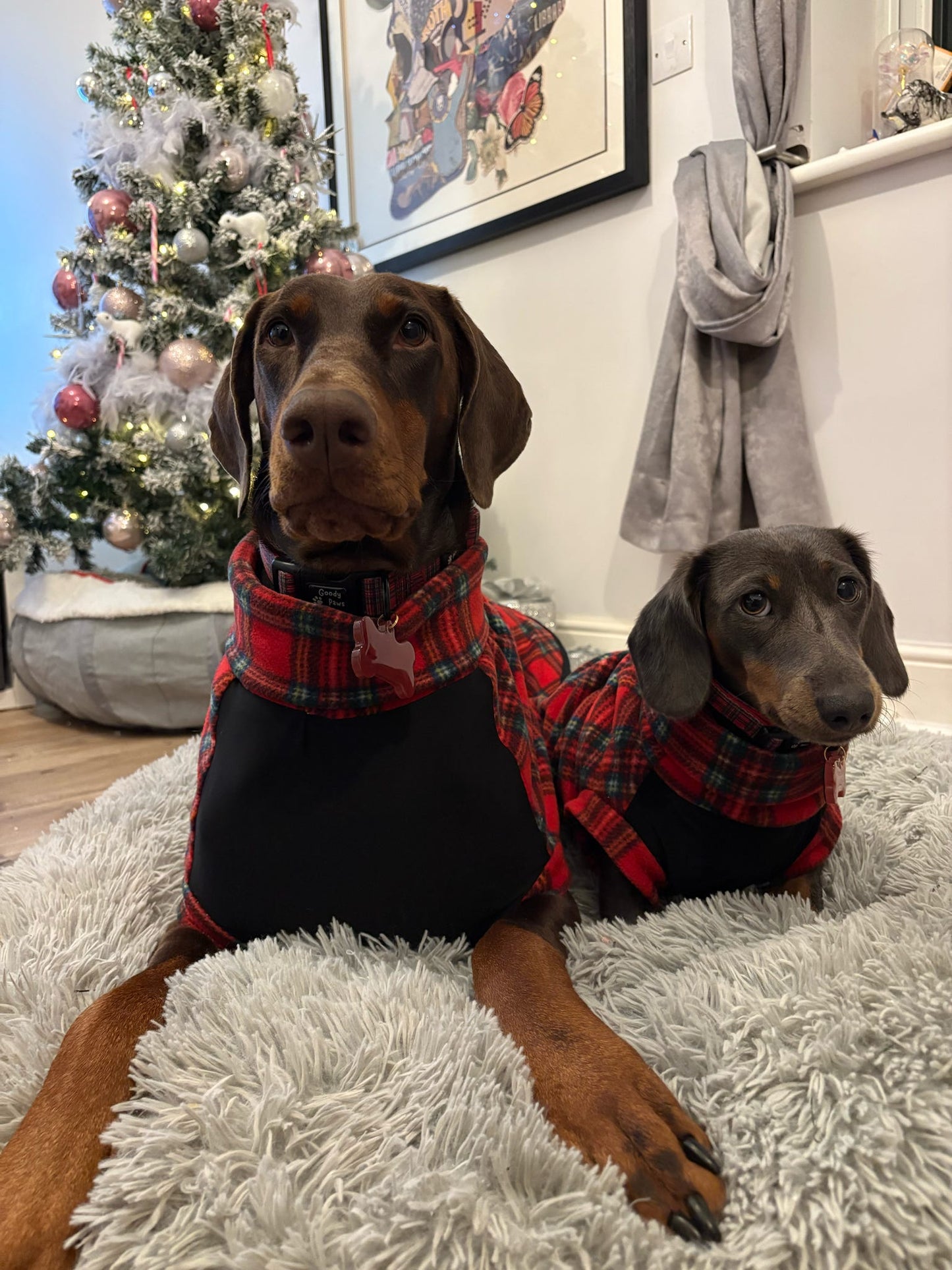 Custom Stretch & Snug Red Tartan Fleece