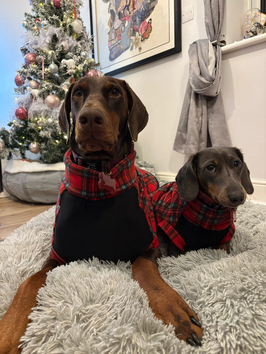 Custom Stretch & Snug Red Tartan Fleece