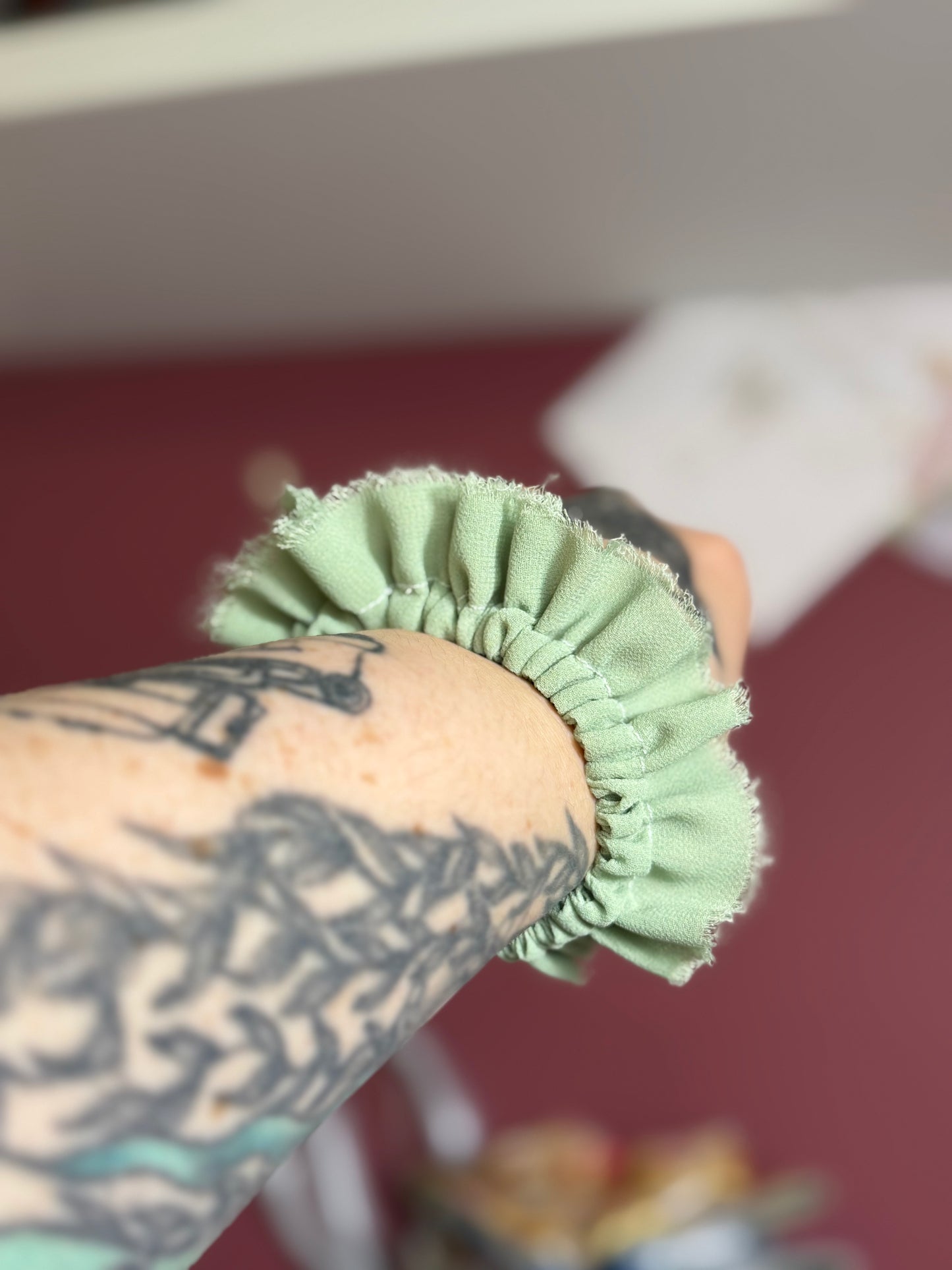 Ruffle Scrunchie - Sage